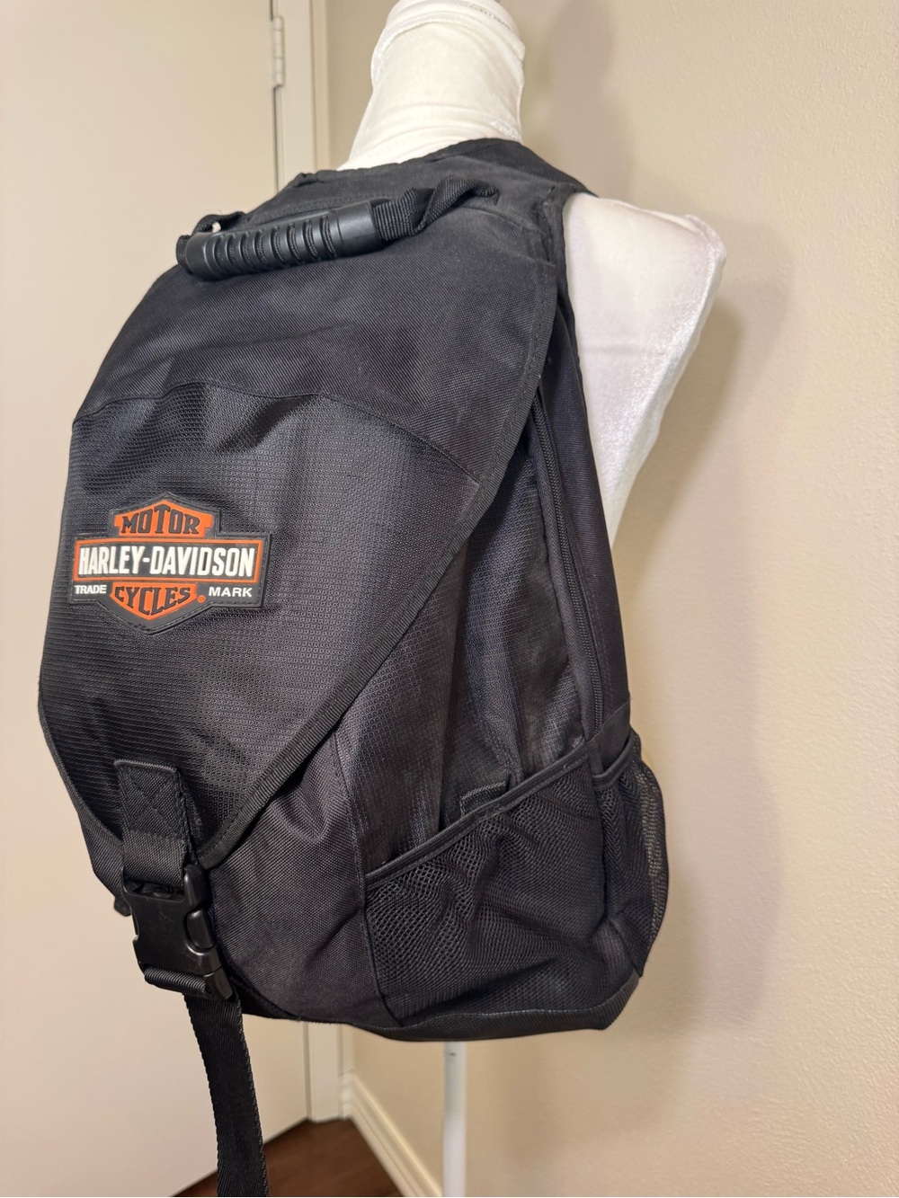 Harley Davidson Heavy Duty Padded Helmet Backpack Multi Compartment - Picture 4 of 16